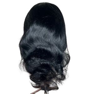 Natural Black Human Hair 13x6 Lace Front Body Wave 20 Inch Wig